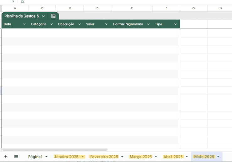 Como Fazer Planilha de Gastos - Clone para os outros meses do ano