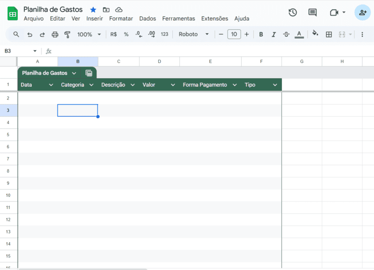 Como Fazer Planilha de Gastos - Transforme em Tabela